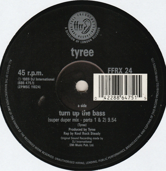 Tyree Cooper - Turn Up The Bass | FFRR (FFRX 24) - 3