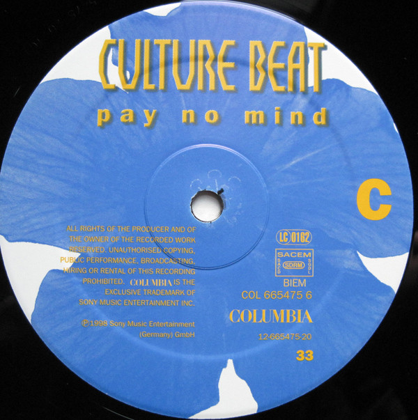 Culture Beat - Pay No Mind | Columbia (COL 665475 6) - 5