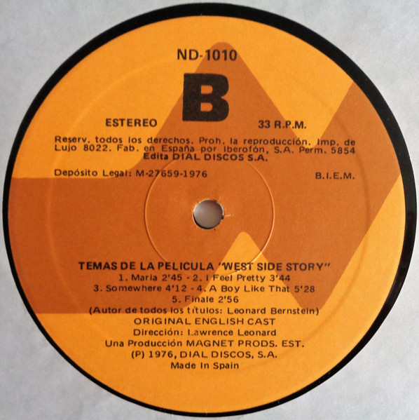 Leonard Bernstein - Banda De La Película West Side Story | Nevada (ND-1010) - 4 Leonard Bernstein - Banda De La Película West Side Story | Nevada (ND-1010) - 4