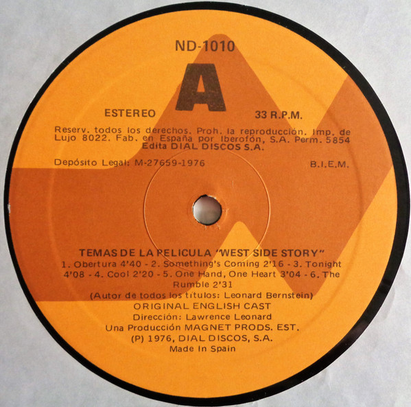 Leonard Bernstein - Banda De La Película West Side Story | Nevada (ND-1010) - 3 Leonard Bernstein - Banda De La Película West Side Story | Nevada (ND-1010) - 3
