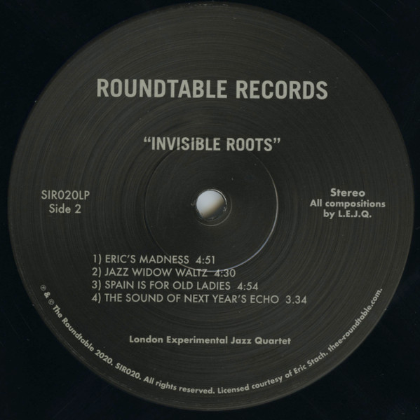 The London Experimental Jazz Quartet - Invisible Roots | The Roundtable (SIR020LP) - 4