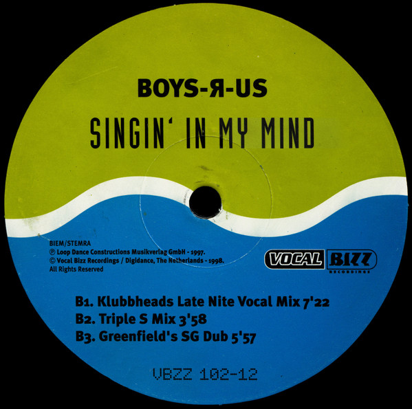 Boys-R-Us - Singin' In My Mind | Vocal Bizz Recordings (VBZZ 102-12) - 4 Boys-R-Us - Singin' In My Mind | Vocal Bizz Recordings (VBZZ 102-12) - 4