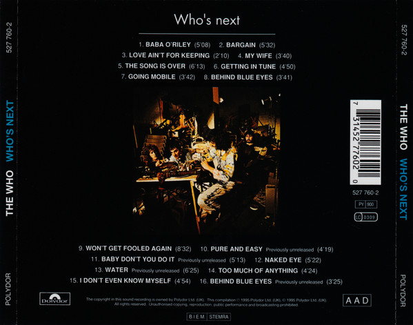 The Who - Who's Next | Polydor (527 760-2) - 2 The Who - Who's Next | Polydor (527 760-2) - 2