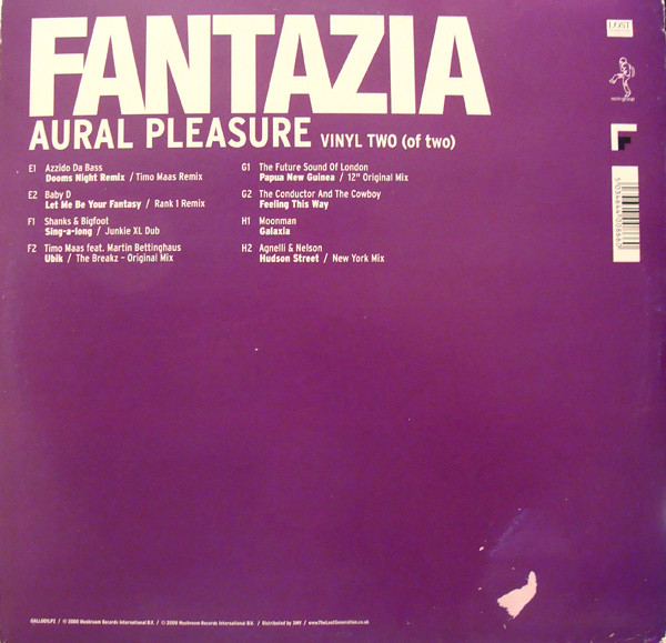 Various - Fantazia: Aural Pleasure : Vinyl Two (Of Two) | Mushroom (GALL 001 LP2)