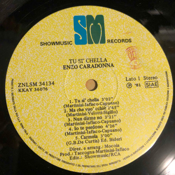 Enzo Caradonna - Tu Si Chella | Showmusic Records (ZNLSM 34134) - 4