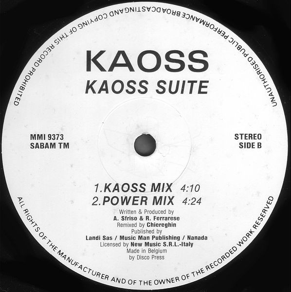 Kaoss - Kaoss Suite | Music Man Records (MMI 9373) - 2