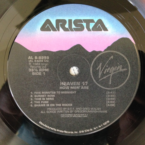 Heaven 17 - How Men Are | Arista (AL 8-8259) - 3