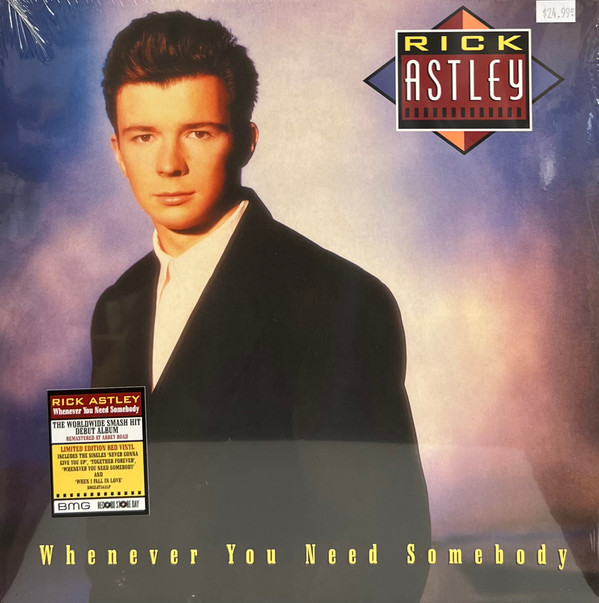 Rick Astley - Whenever You Need Somebody (Limited Edition - RSD2022 - Red Vinyl) [Vinyl] | BMG (BMGCAT562LP) - 2
