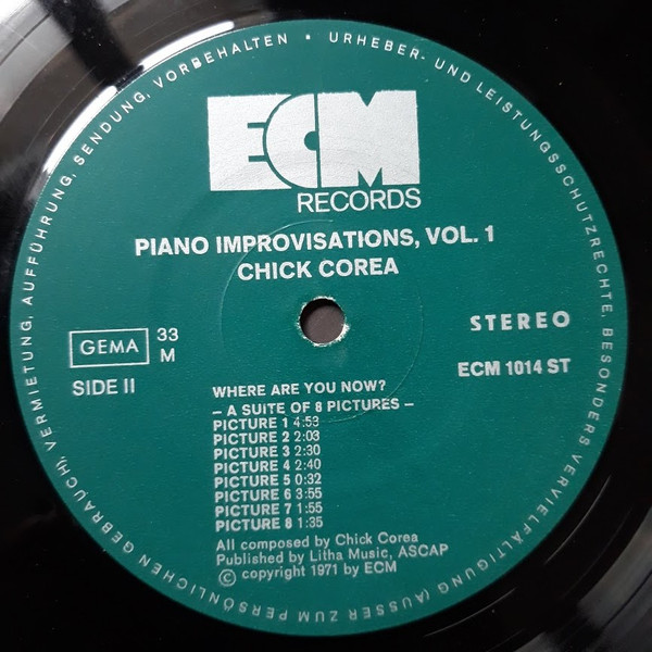 Chick Corea - Piano Improvisations Vol. 1 | ECM Records (ECM 1014 ST) - 3