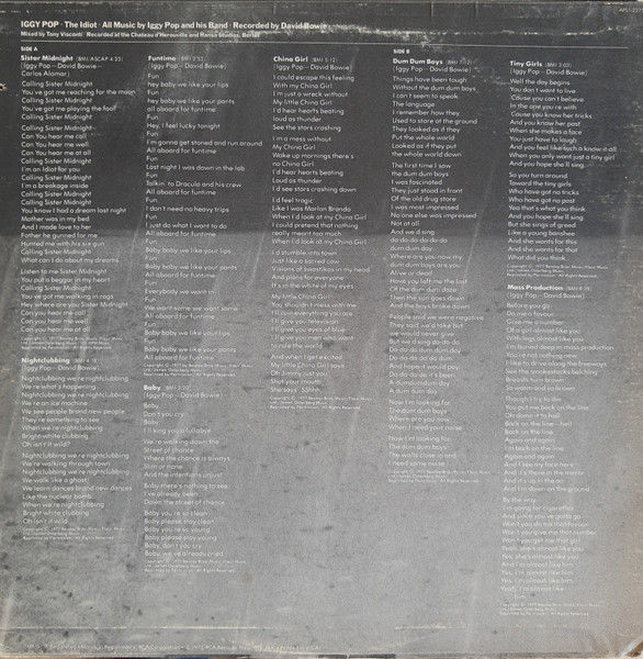 Iggy Pop - The Idiot | RCA Victor (APL1-2275) - 2