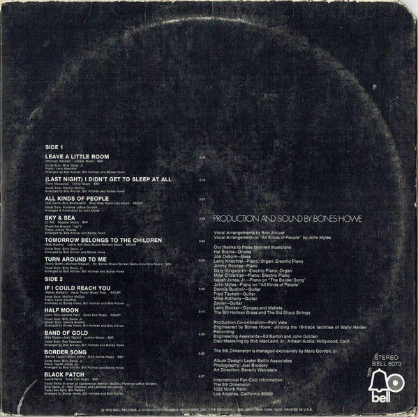 The 5th Dimension - Individually & Collectively | Bell Records (BELL 6073)