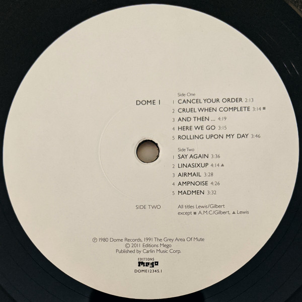 Dome - Dome 1 | Editions Mego (DOME12345.1) - 4