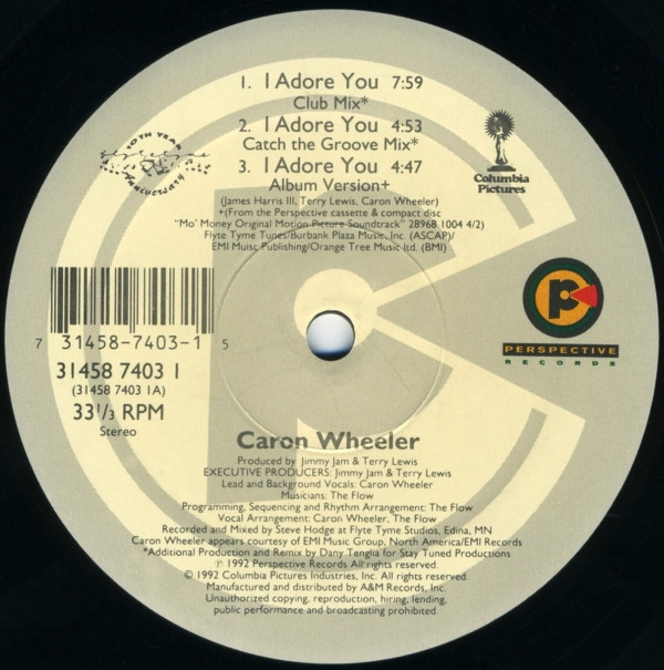 Caron Wheeler - I Adore You | Perspective Records (31458 7403-1)
