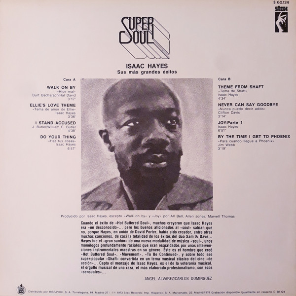 Isaac Hayes - Sus Mas Grandes Exitos | Stax (S 60.124) - 2