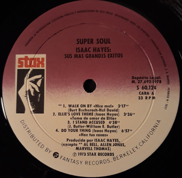 Isaac Hayes - Sus Mas Grandes Exitos | Stax (S 60.124) - 3