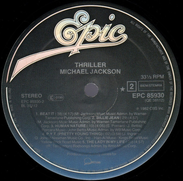 Michael Jackson - Thriller | Epic (EPC 85930) - 6