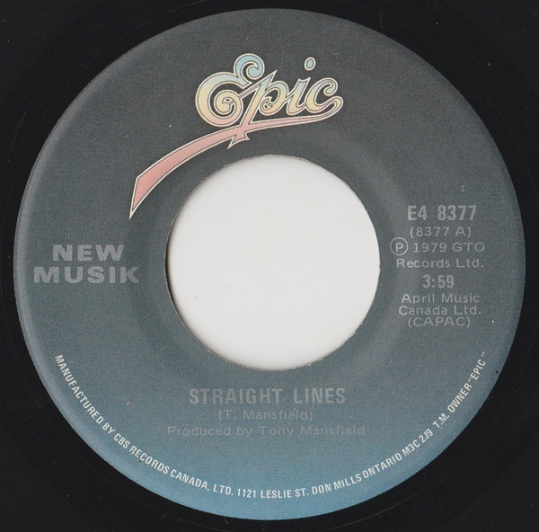 New Musik - Straight Lines | Epic (E4 8377) - main