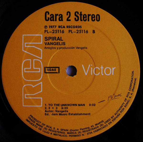 Vangelis - Spiral | RCA Victor (PL-25116) - 4 Vangelis - Spiral | RCA Victor (PL-25116) - 4