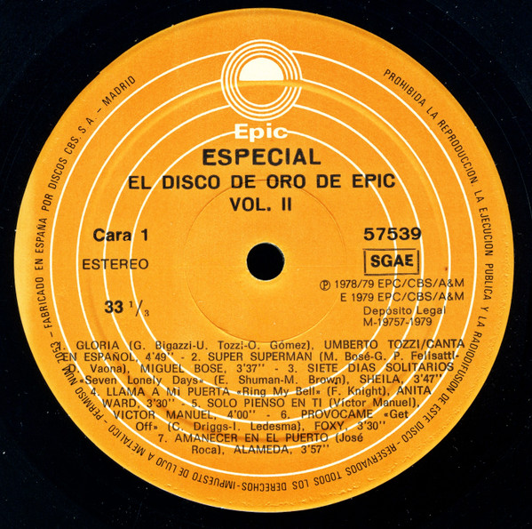 Various - Epic2 Presenta "El Disco De Oro " | Epic (57539) - 4 Various - Epic2 Presenta "El Disco De Oro " | Epic (57539) - 4