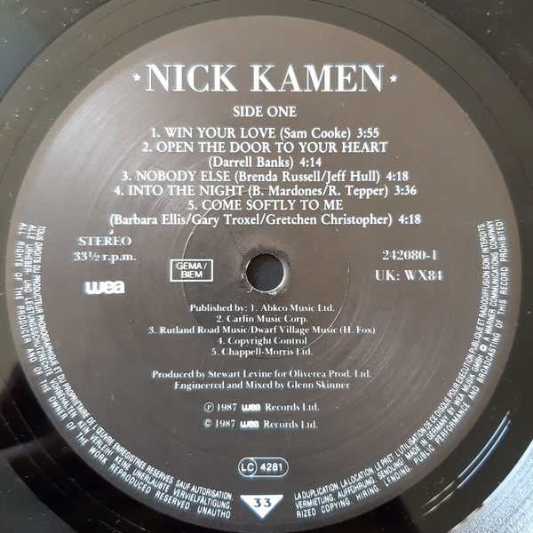 Nick Kamen - Nick Kamen | WEA (242080-1) - 3