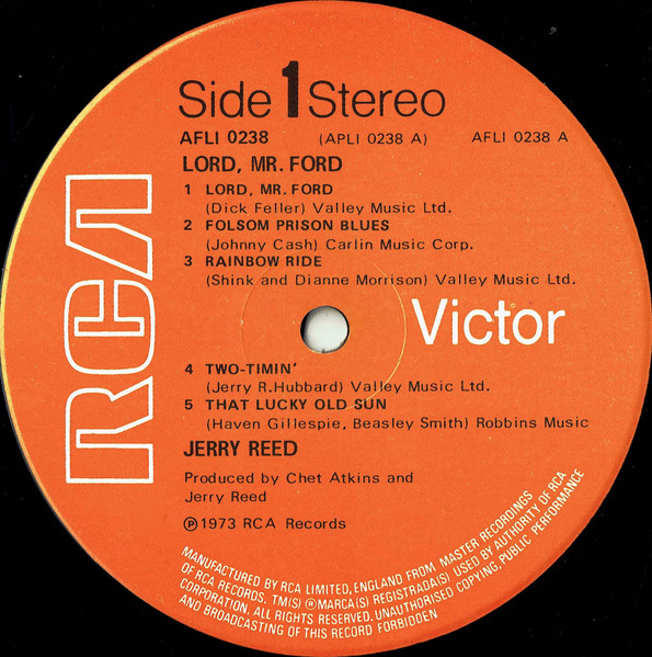 Jerry Reed - Lord, Mr. Ford | RCA Victor (AFL1-0238) - 3 Jerry Reed - Lord, Mr. Ford | RCA Victor (AFL1-0238) - 3