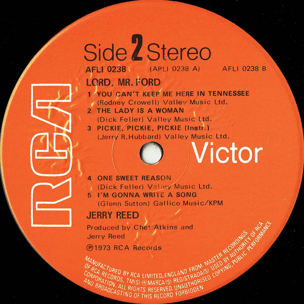 Jerry Reed - Lord, Mr. Ford | RCA Victor (AFL1-0238) - 4 Jerry Reed - Lord, Mr. Ford | RCA Victor (AFL1-0238) - 4