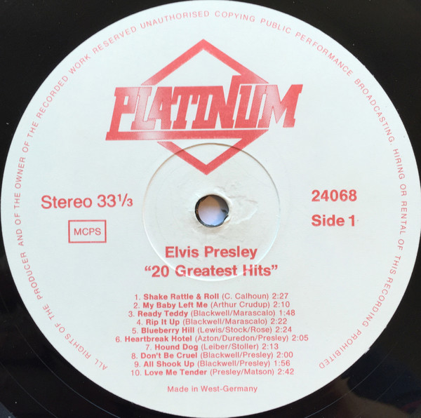Elvis Presley - 20 Greatest Hits [Vinyl] | Platinum (24068) - 3