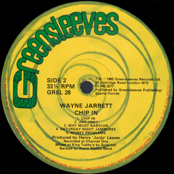 Wayne Jarrett - Chip In | Greensleeves Records (GREL 28) - 4 Wayne Jarrett - Chip In | Greensleeves Records (GREL 28) - 4