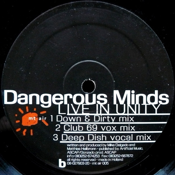 Dangerous Minds - Live In Unity | mt air (mt air 005) - 2