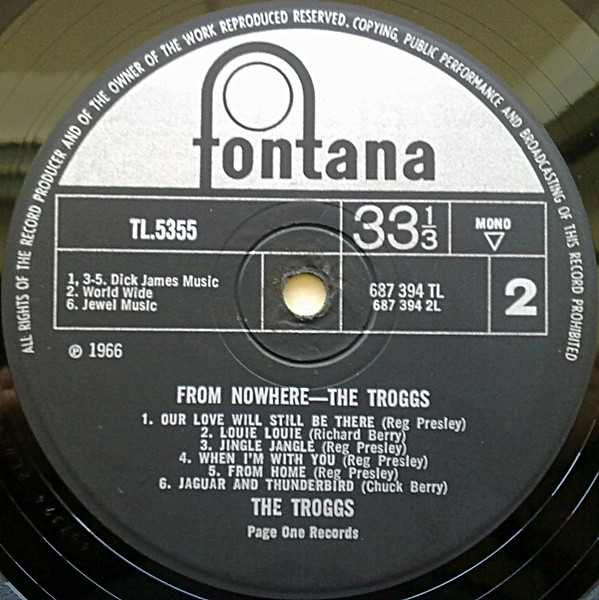The Troggs - From Nowhere | Fontana (TL 5355) - 4