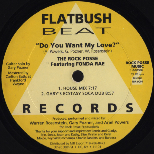 The Rock Posse  &  Fonda Rae - Do You Want My Love? | Flatbush Beat Records (FBR 9001) - 2