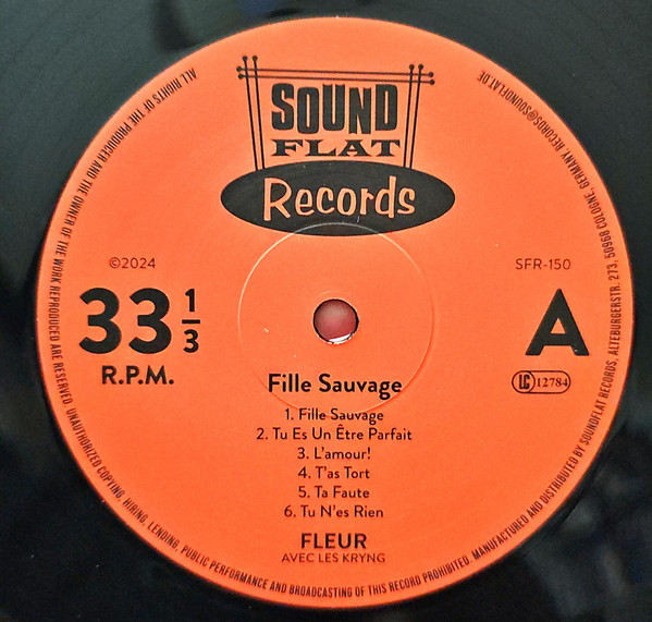 Fleur - Fille Sauvage | Soundflat Records (SFR-150) - 3
