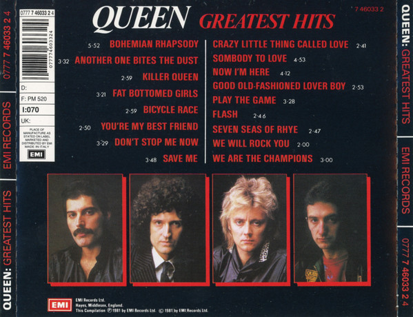 Queen - Greatest Hits | EMI (0777 7 46033 2 4) - 2