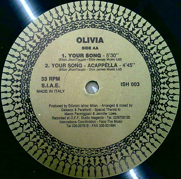 Olivia - Your Song | Ishtar (ISH 003) - main
