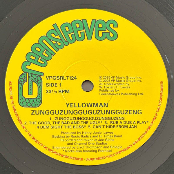 Yellowman - Zungguzungguguzungguzeng | Greensleeves Records (VPGSRL7124) - 3