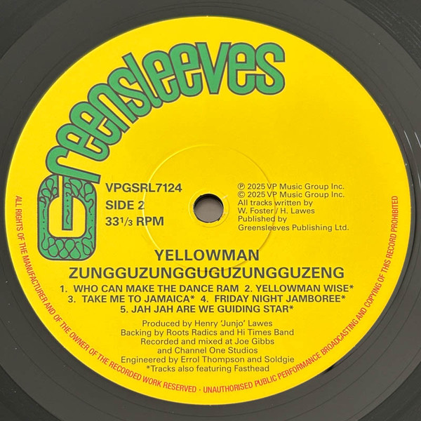 Yellowman - Zungguzungguguzungguzeng | Greensleeves Records (VPGSRL7124) - 4