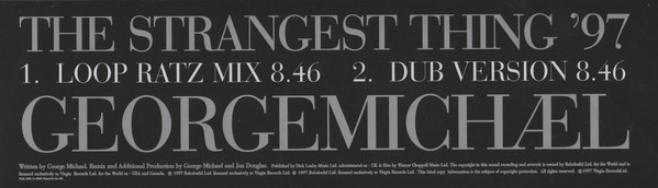 George Michael - The Strangest Thing '97 | Virgin (VSTDJ 1663) - 2 George Michael - The Strangest Thing '97 | Virgin (VSTDJ 1663) - 2