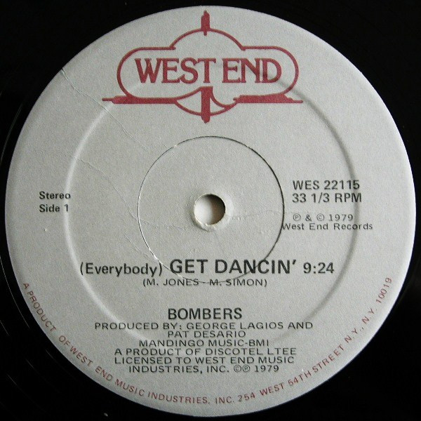 Bombers - (Everybody) Get Dancin' | West End Records (WES 22115)