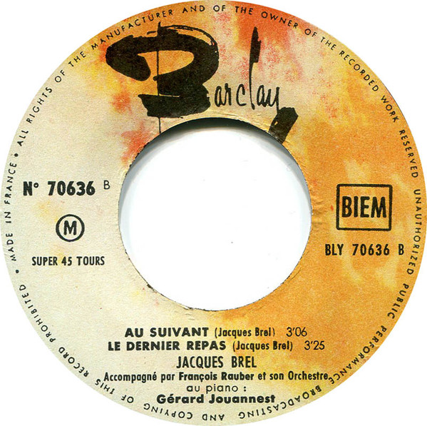 Jacques Brel - Jef | Barclay (70 636 M) - 4