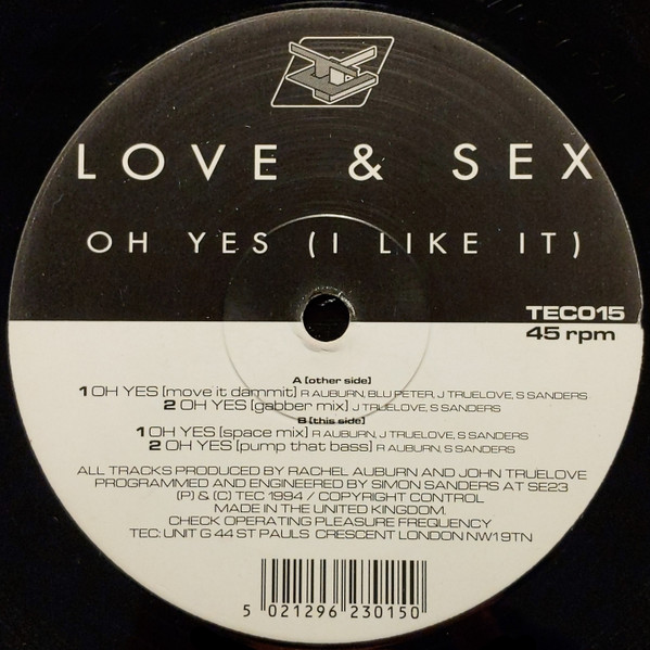 Love & Sex - Oh Yes (I Like It) | TeC (TEC015) - 4 Love & Sex - Oh Yes (I Like It) | TeC (TEC015) - 4