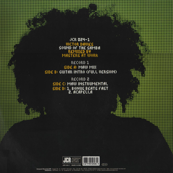 Victor Davies - Sound Of The Samba (Remixed By Masters At Work) | Jazzanova Compost Records (JCR) (JCR 024-1) - 2