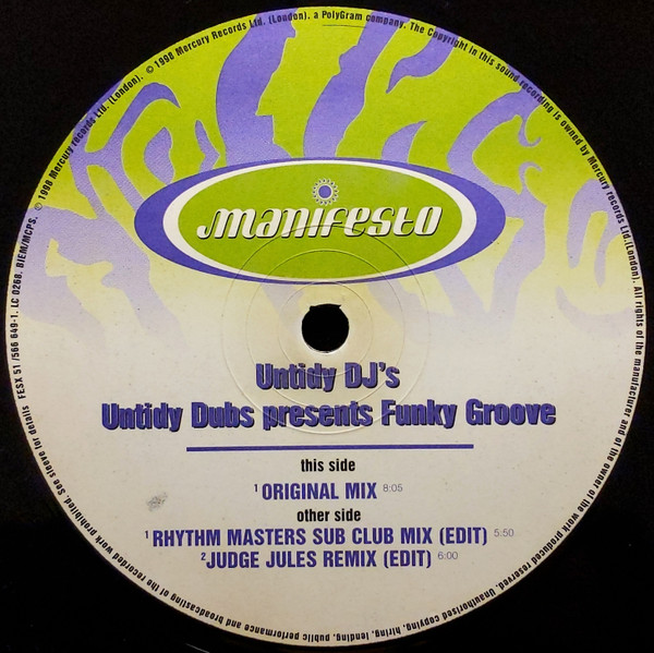 Untidy DJ's - Untidy Dubs Presents Funky Groove | Manifesto (FESX 51) - 3