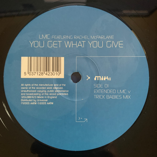 LMC Featuring Rachel McFarlane - You Get What You Give | All Around The World (12GLOBE423) - 3 LMC Featuring Rachel McFarlane - You Get What You Give | All Around The World (12GLOBE423) - 3