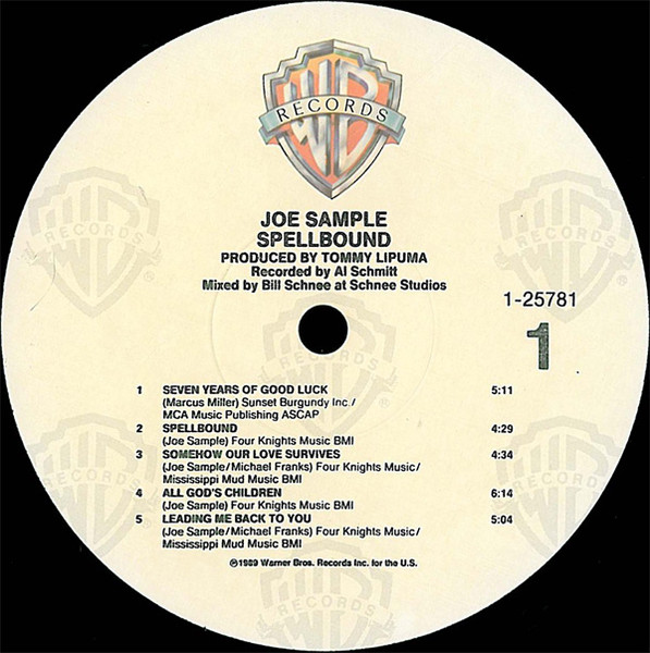 Joe Sample - Spellbound | Warner Bros. Records (1-25781) - 3