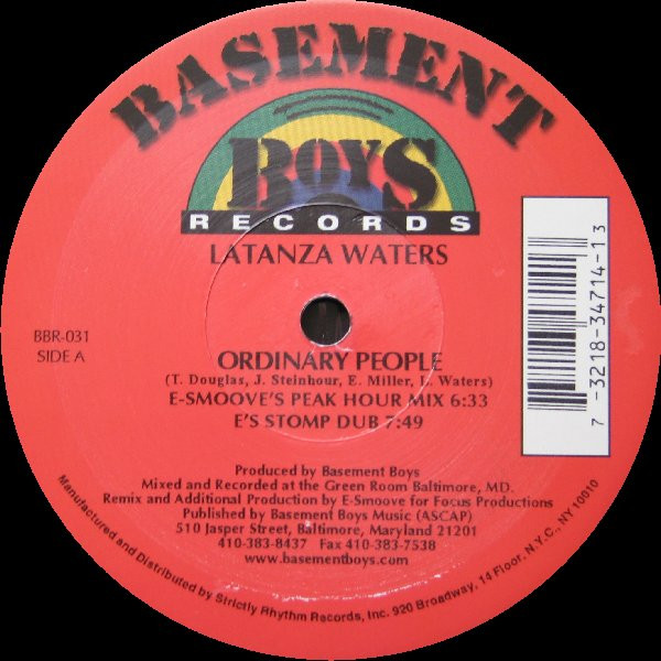 Latanza Waters - Ordinary People | Basement Boys Records (BBR-031) - main Latanza Waters - Ordinary People | Basement Boys Records (BBR-031) - main