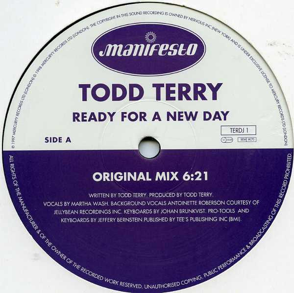 Todd Terry - Ready For A New Day | Manifesto (TERDJ 1/TERDJ 2) - 2