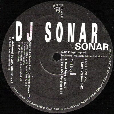 DJ Sonar - Sonar | Elite (ELITE 035-95)