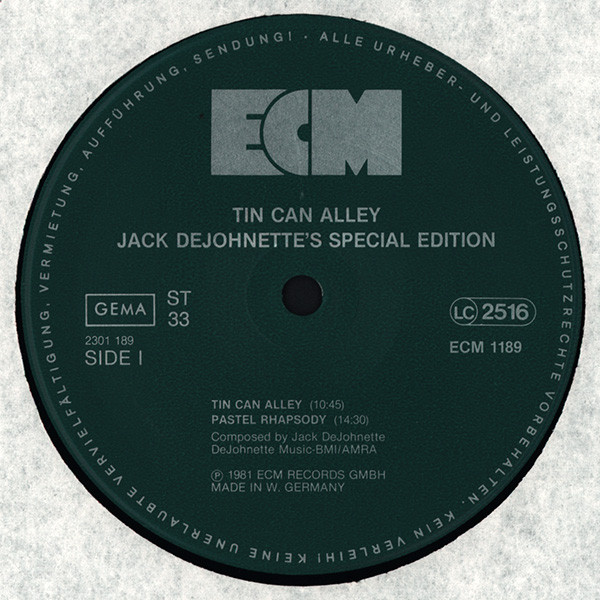 Jack DeJohnette's Special Edition - Tin Can Alley | ECM Records (ECM 1189) - main