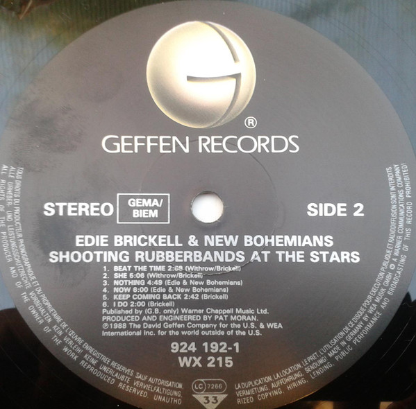 Edie Brickell & New Bohemians - Shooting Rubberbands At The Stars | Geffen Records (924 192-1) - 4
