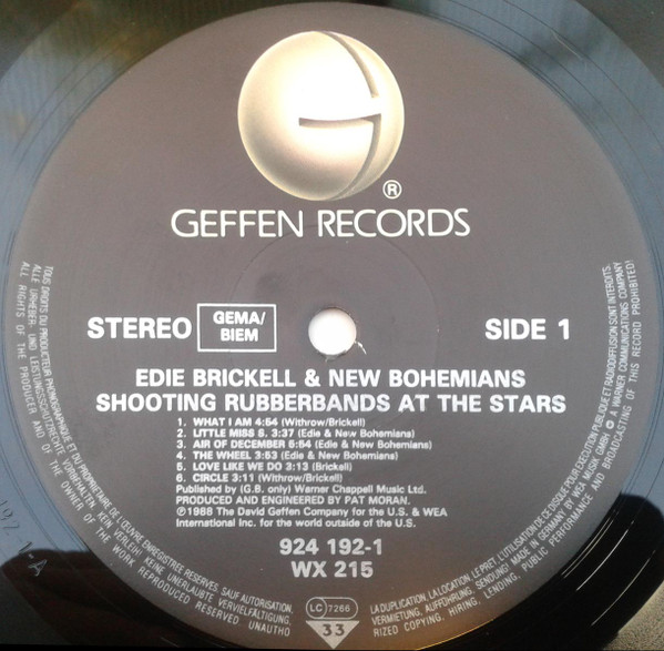 Edie Brickell & New Bohemians - Shooting Rubberbands At The Stars | Geffen Records (924 192-1) - 3
